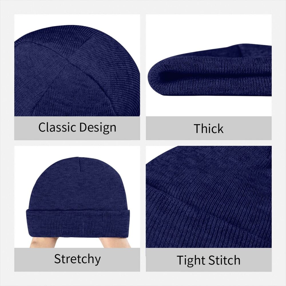6067 Thin White Line EMS Paramedic American Flag Stretchy Knit Beanie Hat - Picture 4 of 7
